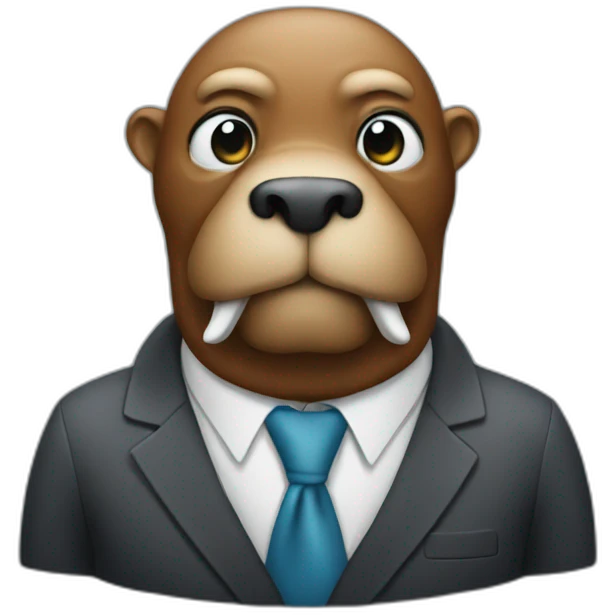 walrus businessman emoji
