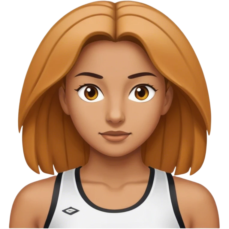 upper body female front with sports top emoji