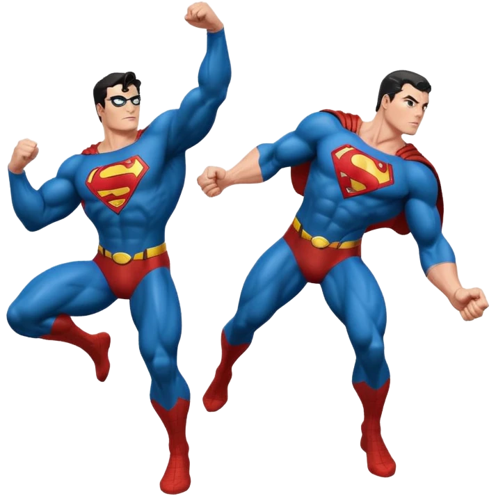 Superman fighting spiderman  emoji