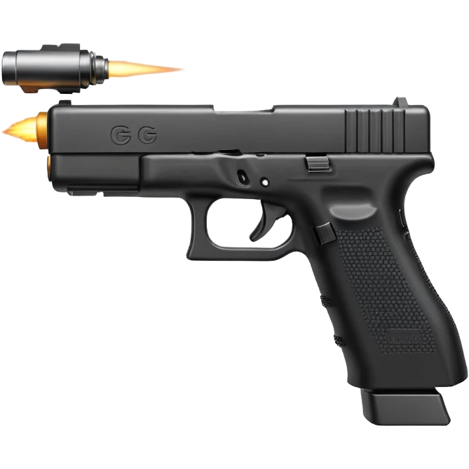 Glock Gun Firing A Shot emoji