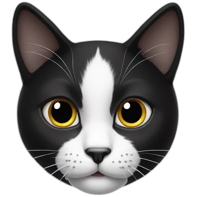 white and black cat emoji