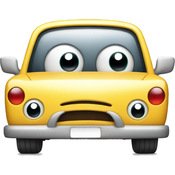 a car with three eyes and smiling emoji