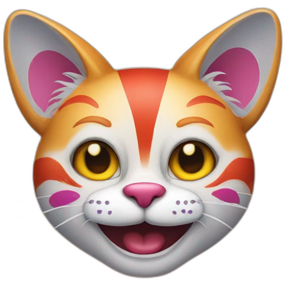 cat clown face emoji