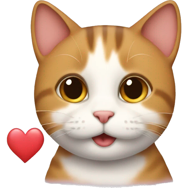 I love you cat emoji
