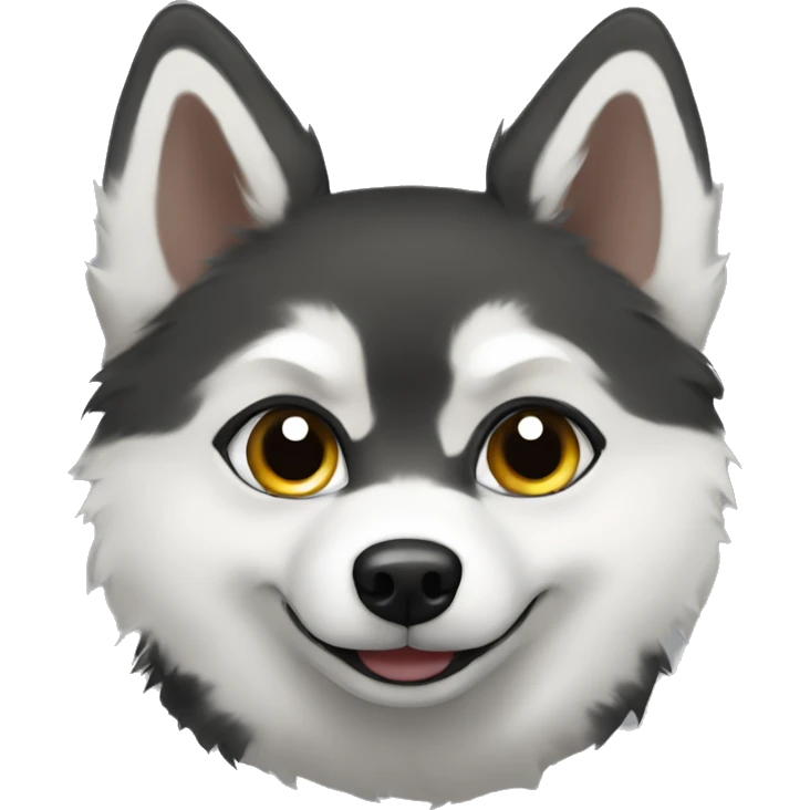 Pomsky ninja no scarf  emoji