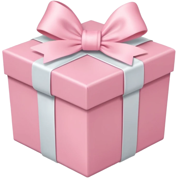 Pastel heart gift box with bow emoji