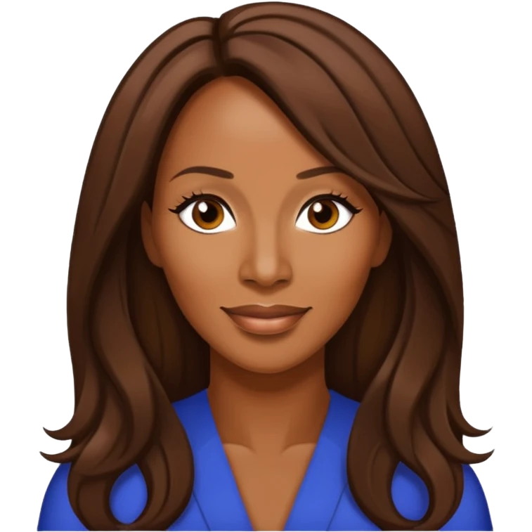 Yolanda Adams with long dark brown hair emoji