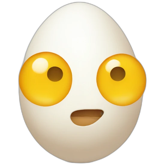 Egg with head emoji