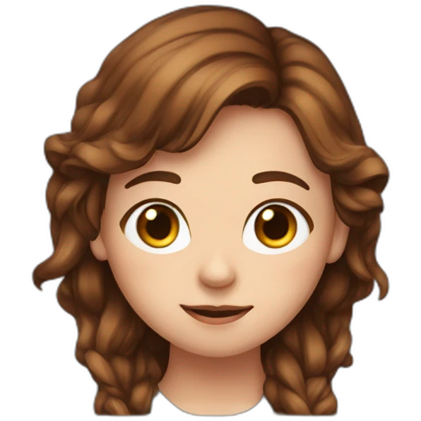 Brown hair freckled Girl streaming infront of computer emoji