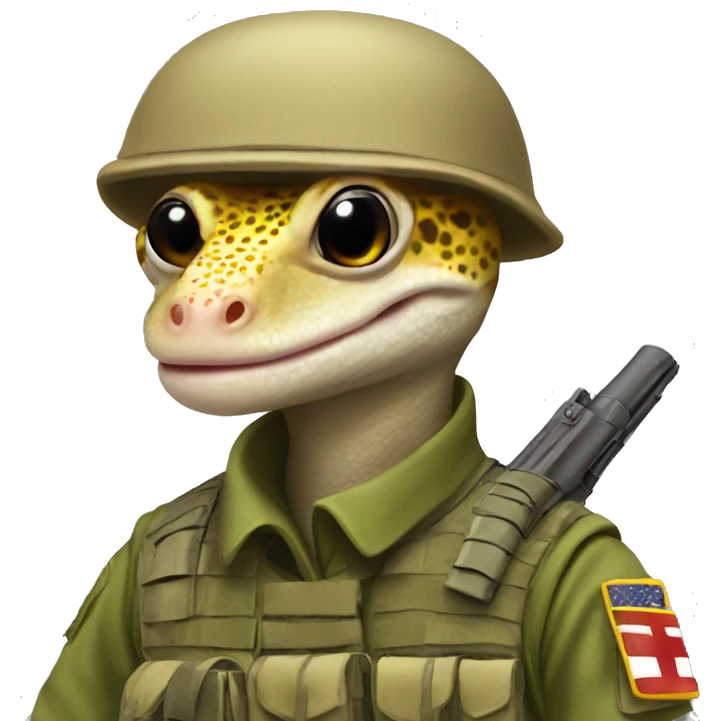Soldier gecko emoji