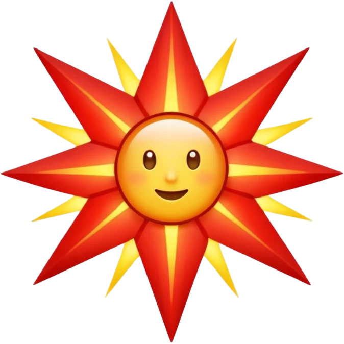 Rayos sentellas con furia rojo  emoji