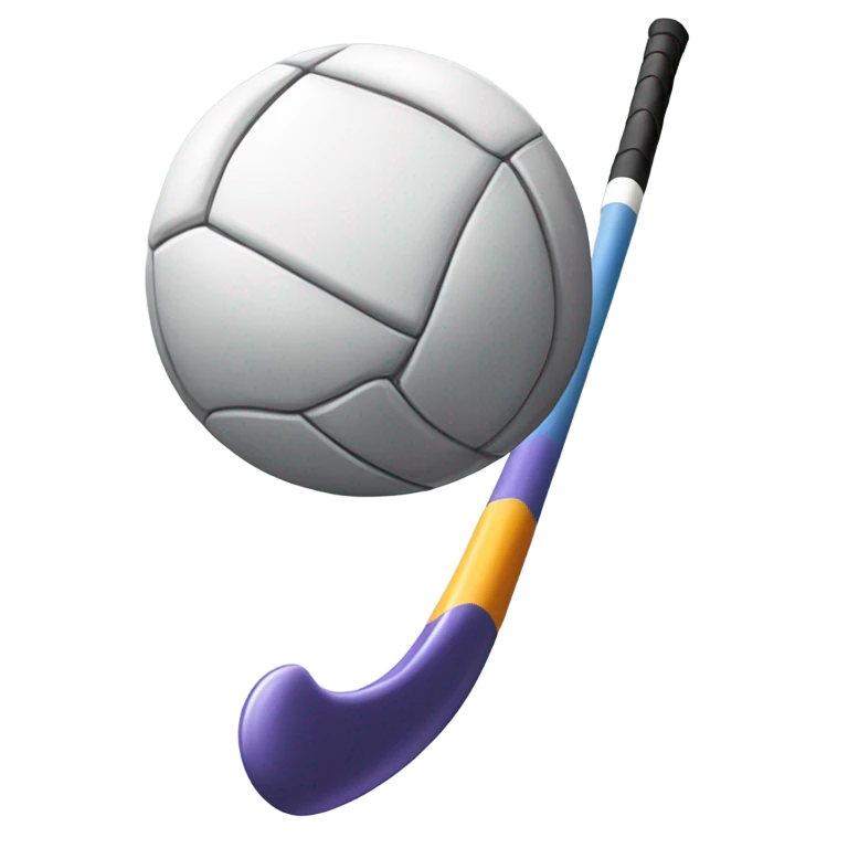 field hockey stick and ball emoji