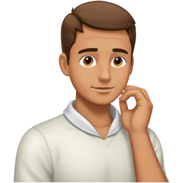 Guy putting his hand around his neck  emoji