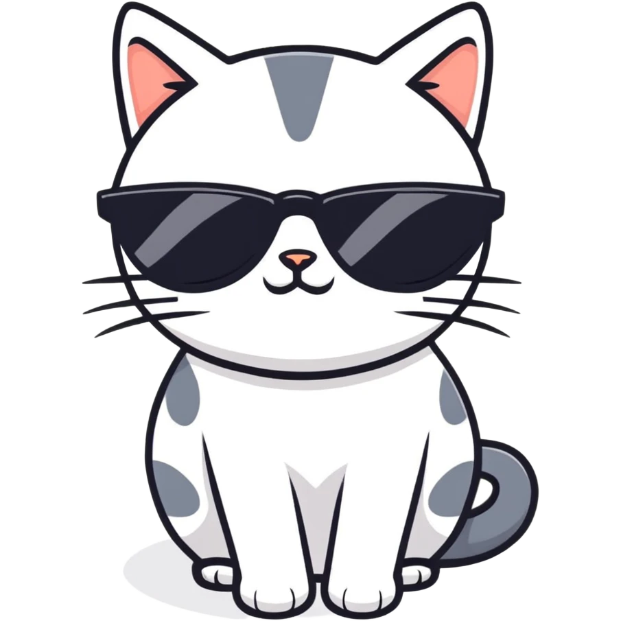 Cat with sunglasses emoji
