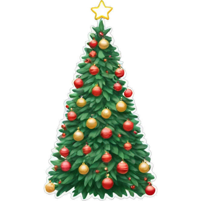 Preppy Christmas tree emoji