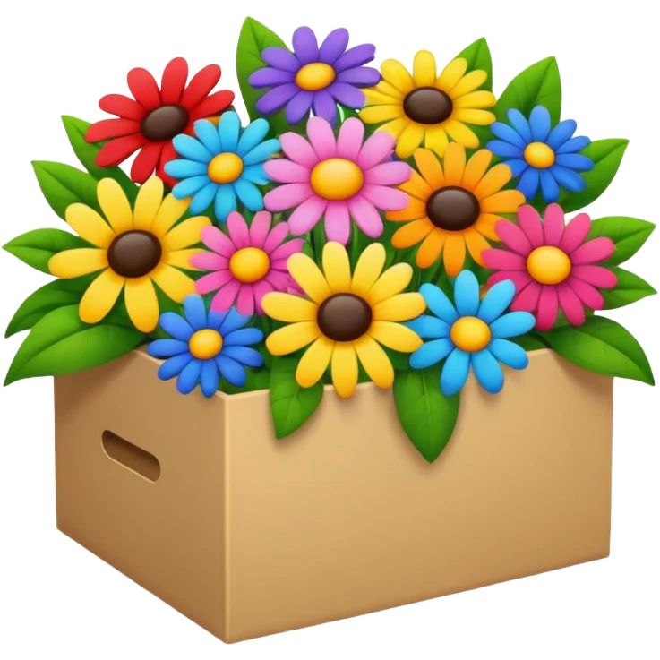 box full of flowers emoji
