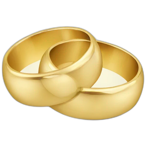 simple gold wedding rings emoji