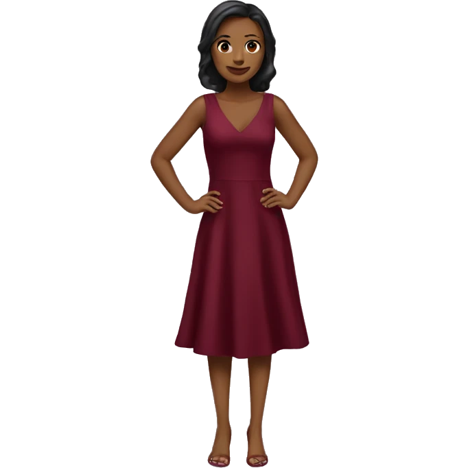 Beautiful maroon dress emoji