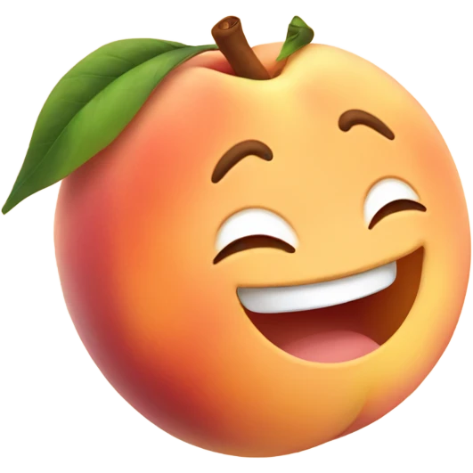 happy peach emoji