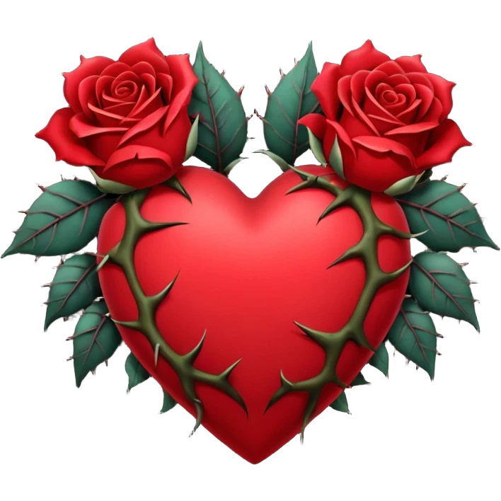 heart with dark roses emoji