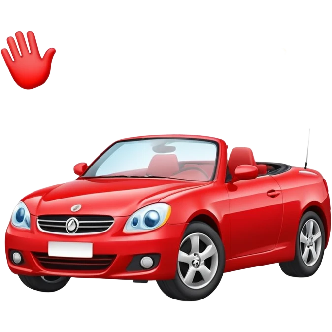 Car waving emoji