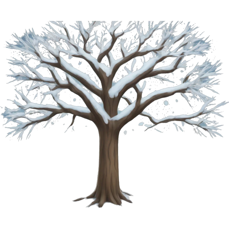 Tree with snow emoji