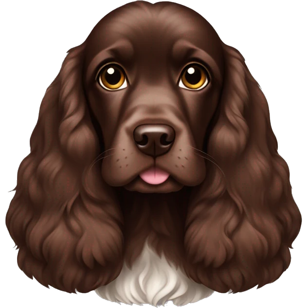 Chocolate brown cocker spaniel  emoji