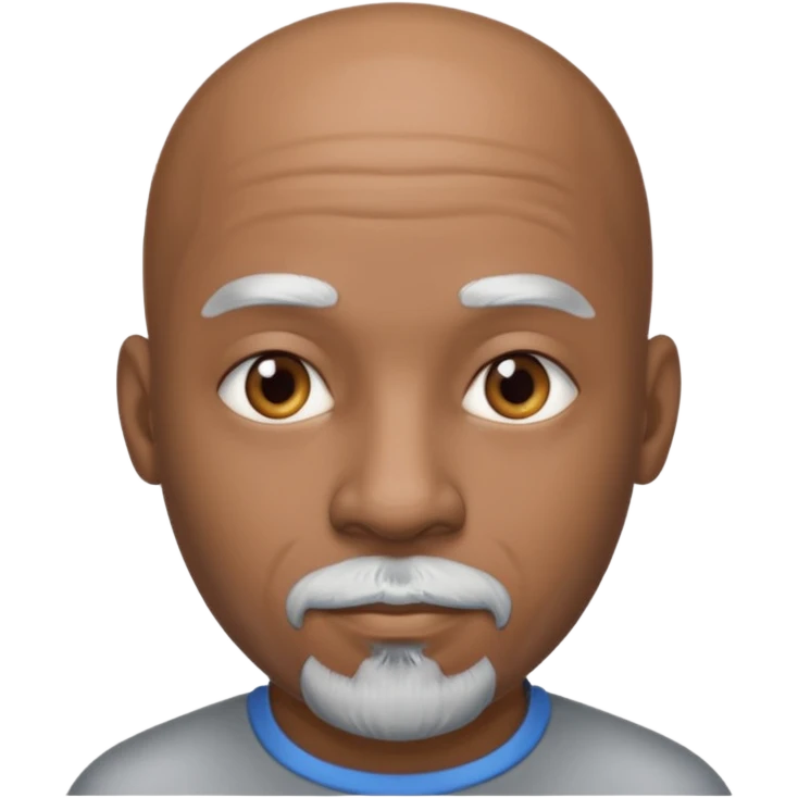 Bald black man silver goatee emoji