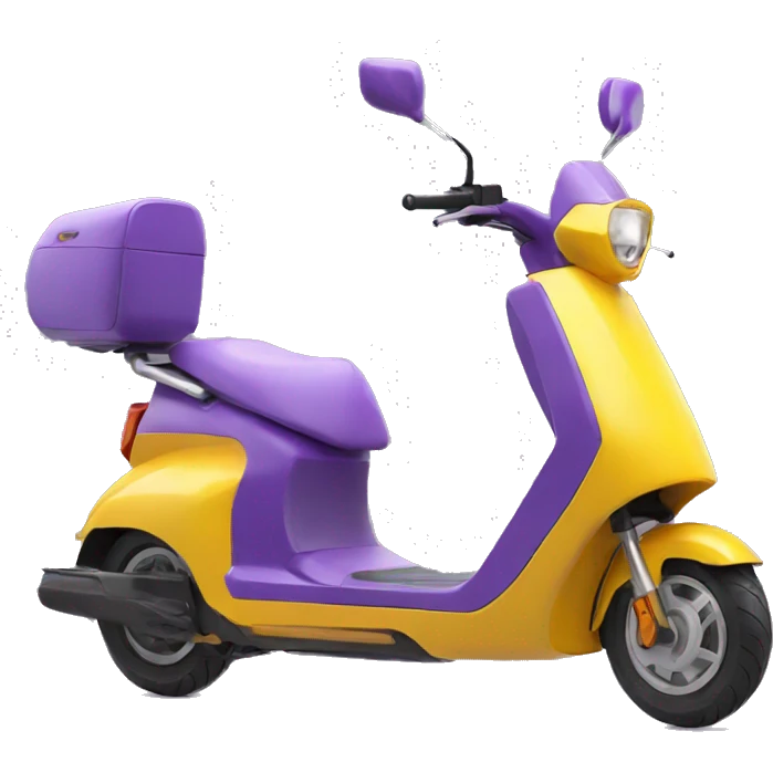 electric scooter, purple emoji