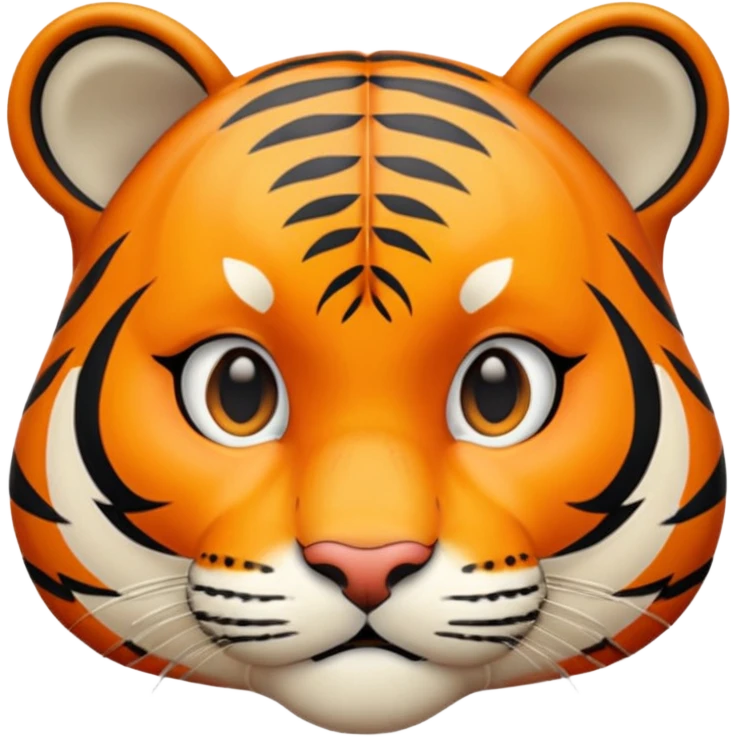 Tiger making a cute face emoji
