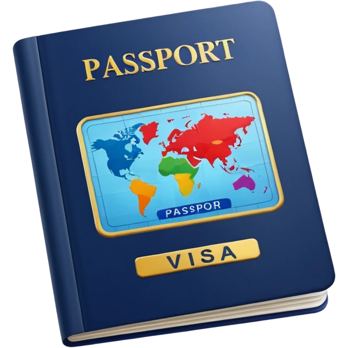 passport with visa emoji