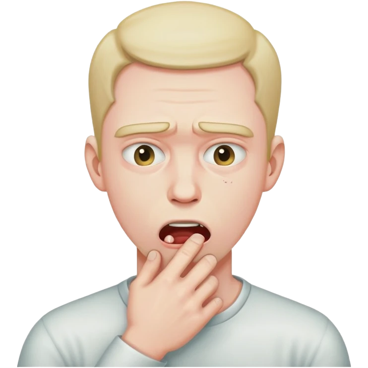 Guy chocking himself out  emoji