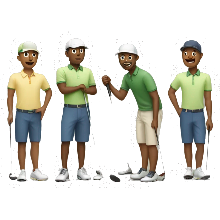 group of peple golfing emoji
