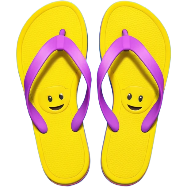 A flip-flop smiling at me emoji
