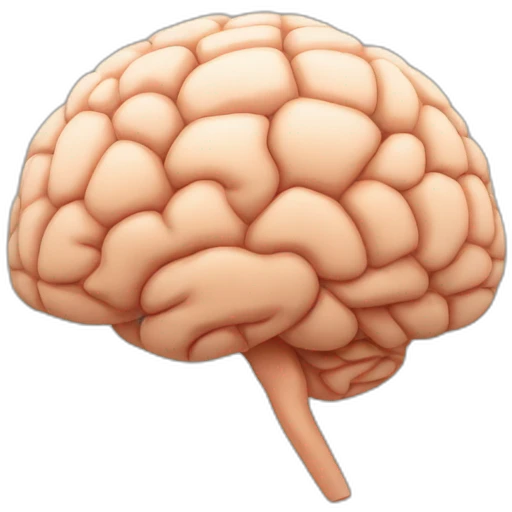 mush brain that is brick colored emoji