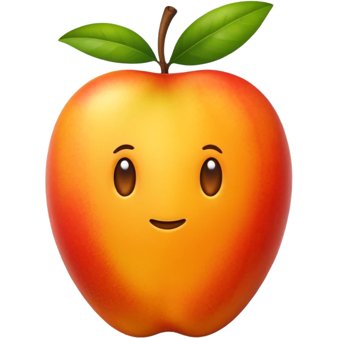 mango whole fruit apple emoji style emoji