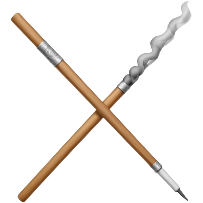 The chopsticks 🥢 emoji with smoke of a cigarette 🚬 to look like a incense stick  emoji