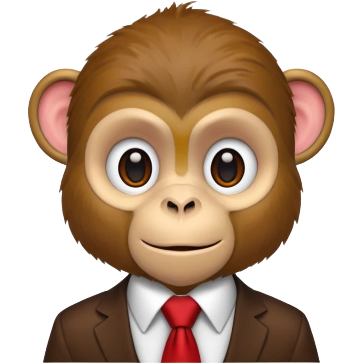 monkey with tie emoji