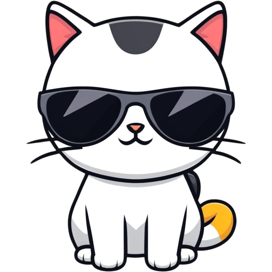 Cat with sunglasses emoji