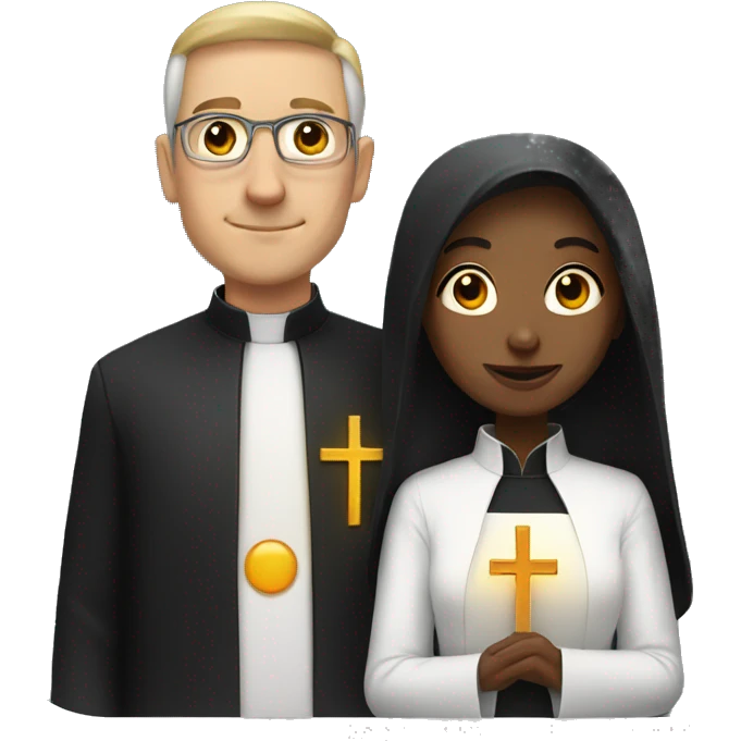 priest and a woman emoji