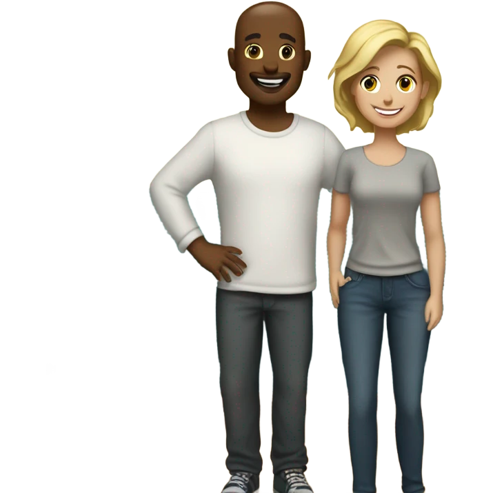 White Couple made it home emoji