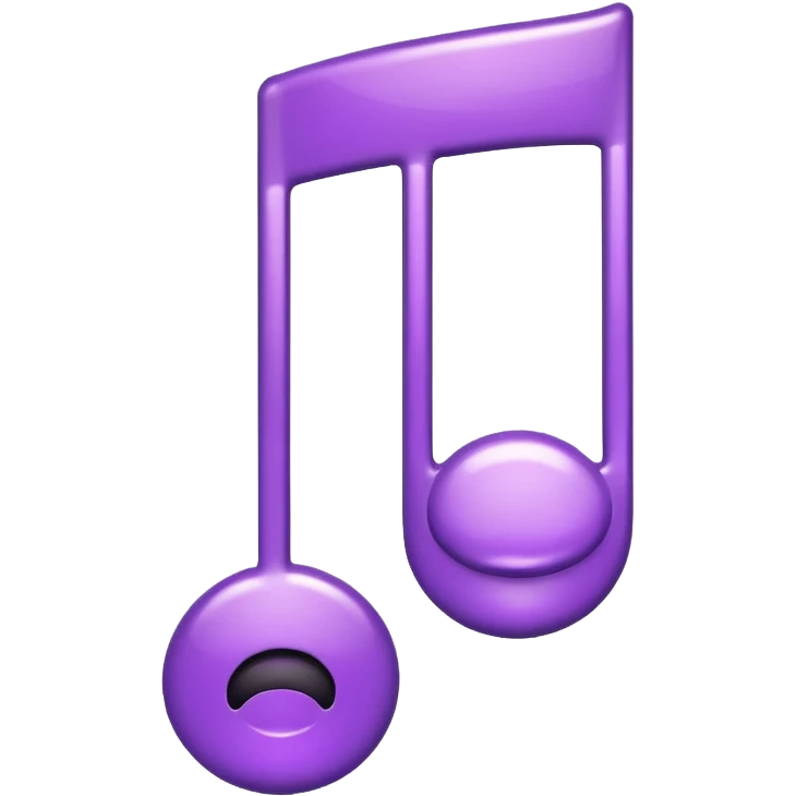 music note purple emoji
