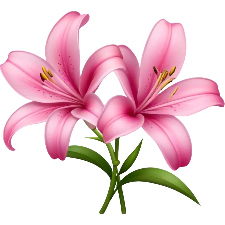 Pfingstrosen und pinke Lilien emoji