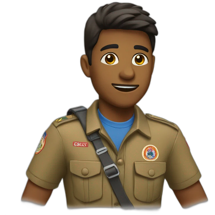 Scouts saludando emoji