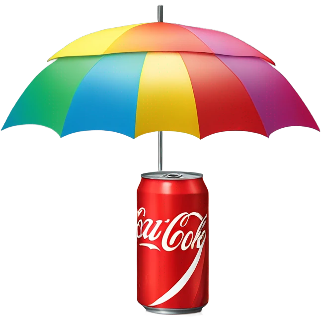 Coke and an umbrella  emoji