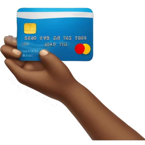 Hand holding a credit card emoji