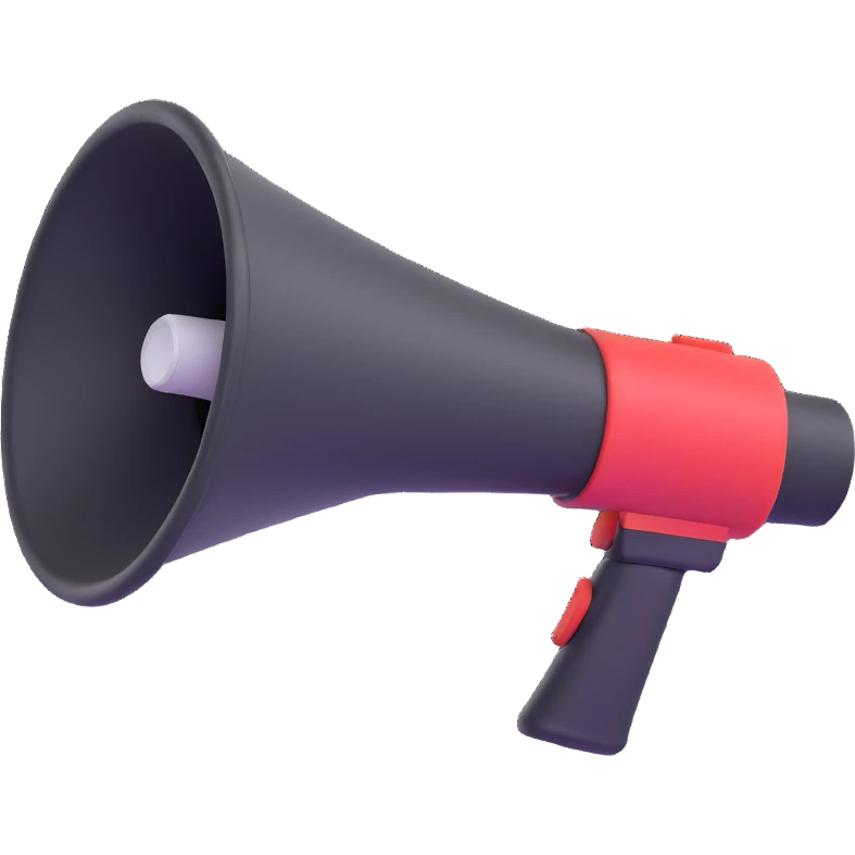 megaphone angled view emoji