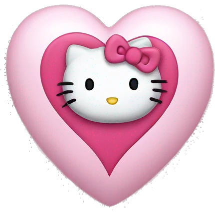 hello kitty heart emoji