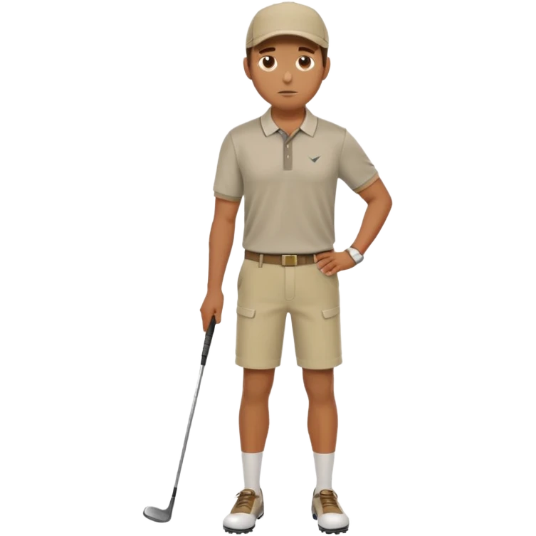 man playing golf full body emoji