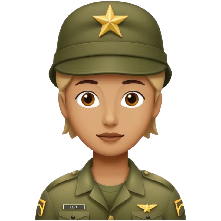 Bare with army hat emoji